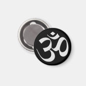 Silber Om  Magnet (Vorderseite/Rückseite)