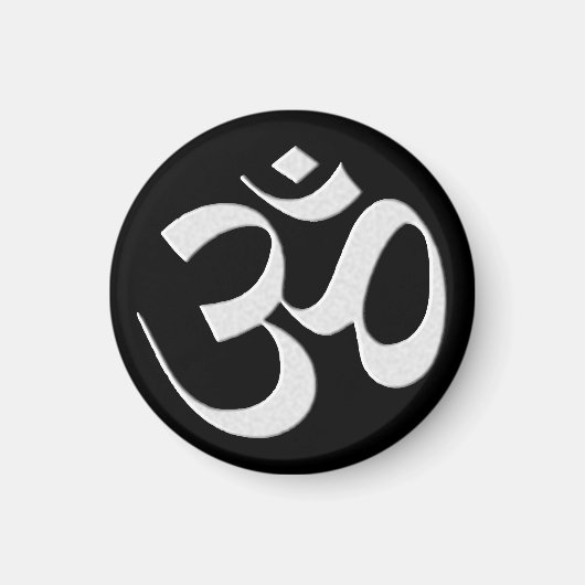 Silber Om  Magnet (Vorne)