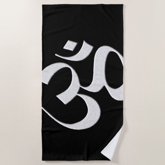 Silber Om Strandtuch (Vorderseite)