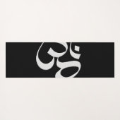Silber Om  Yogamatte (Rückseite (Horizontal))