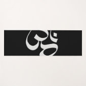 Silber Om  Yogamatte (Vorderseite (Horizontal))