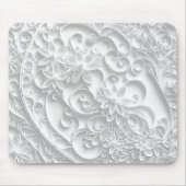 Silber Paper Quilling Daisy Design Mousepad (Vorne)