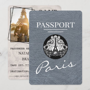 Silber Paris Hochzeitstermin Ankündigung
