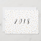 Silber + Party des Goldconfetti-Sylvesterabends Einladung (Rückseite)