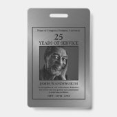 Silber/Personalisiertes Foto - Mitarbeiter-Auszeic Ausweis (Back)