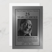 Silber/Personalisiertes Foto - Mitarbeiterausweis Einladung (Vorne/Hinten)