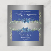 Silber-Petalen der Liebe geflochtene Platzkarte (Außenseite Aufgefaltet)