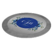 Silber Petals: Blumenbeauty Cutting Board Schneidebrett (Ecke)