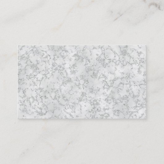 Silber pfirsichfarbene elegante Glanzlichtsparte Visitenkarte (Rückseite)