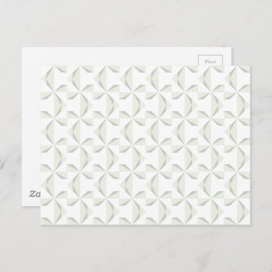 Silber Pinwheels Postkarte (Vorne/Hinten)