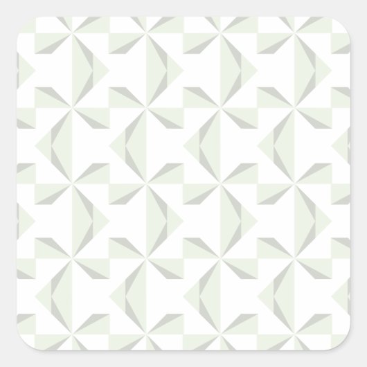 Silber Pinwheels Quadratischer Aufkleber (Vorderseite)