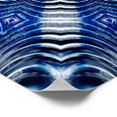 Silber plätschert Mandala Poster (Ecke)