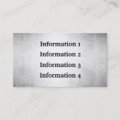 Silber plätschert Visitenkarten Visitenkarte (Rückseite)