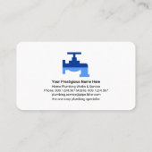 Silber Plumber Zuhause Piping Visitenkarte (Rückseite)