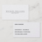 SILBER PROFESSIONELLES ELEGANTES MODERNES METALL VISITENKARTE (Vorne/Hinten)