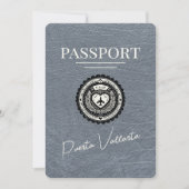 Silber Puerta Vallarta Passport Save The Date (Vorderseite)