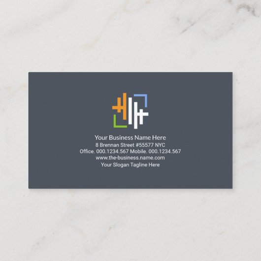 Silber-Re-Bar-Betonsäulen-Engineering Visitenkarte (Rückseite)