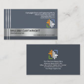 Silber-Re-Bar-Betonsäulen-Engineering Visitenkarte (Vorne/Hinten)