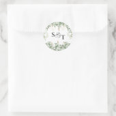 Silber-Reben: Mit Monogramm botanischer Aufkleber (Tasche)