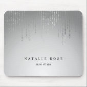 Silber-Regenzeichenbeleuchtung Personalisiert Mousepad (Vorne)