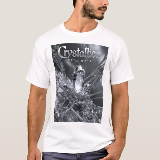 Silber-Rock-and-Roll-Design T-Shirt (Vorderseite)