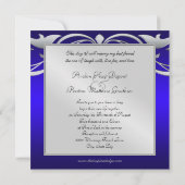 Silber-Rolle-Einladung Großherzogin-blaue Juwel Einladung (Rückseite)