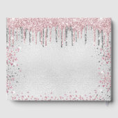 Silber-Rosa-Glitzer Gästebuch (Rückseite)