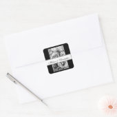 Silber-Rose Bräunungs- und Gräuelsticker Save the  Quadratischer Aufkleber (Umschlag)