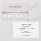 Silber | Rose Gold 6 Punch Kundenbindungskarte Visitenkarte (Vorne/Hinten)