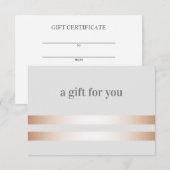 Silber | Rose Gold Elegante Geschenkkarte (Vorne/Hinten)