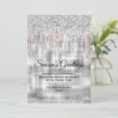 Silber-Rose Weihnachtsgold Glitzer Tropfen (Stehend Vorderseite)