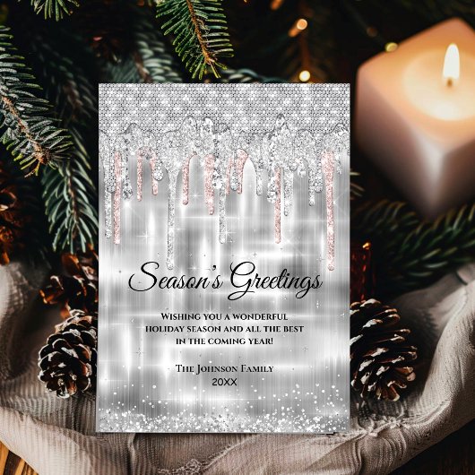 Silber-Rose Weihnachtsgold Glitzer Tropfen