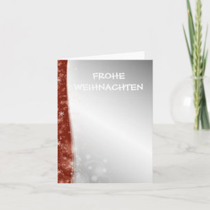 Silber rote Weihnachts Grusskarte Feiertagskarte