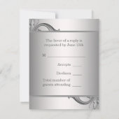 Silber RSVP Karte (Rückseite)