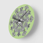 Silber Runde Wanduhr (Winkel)