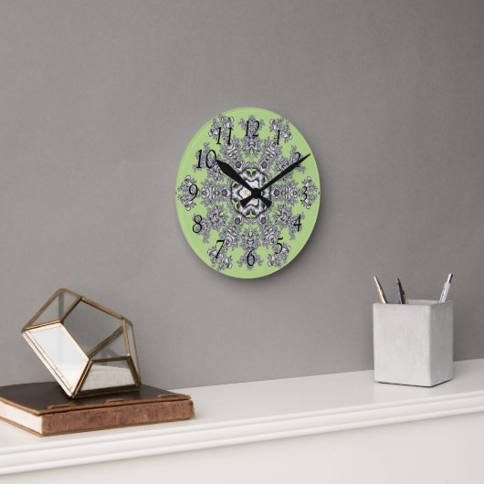 Silber Runde Wanduhr (Büro)