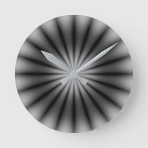 Silber Runde Wanduhr