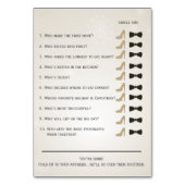 silber sagte er, sie sagte Brautparty-Spielkarte Tischnummer (Rückseite)