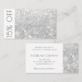 Silber-Schimmer und Spargel-Rabatt 15% Karte (Vorne/Hinten)