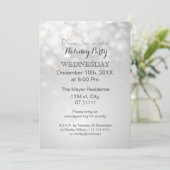 Silber-Schneeflocken und Bokefeier Einladungen (Stehend Vorderseite)