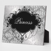 Silber-Schwarz-Damaskus-Prinzessin Fotoplatte (Seite)