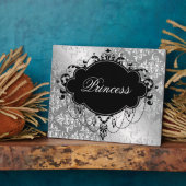 Silber-Schwarz-Damaskus-Prinzessin Fotoplatte (Seite)