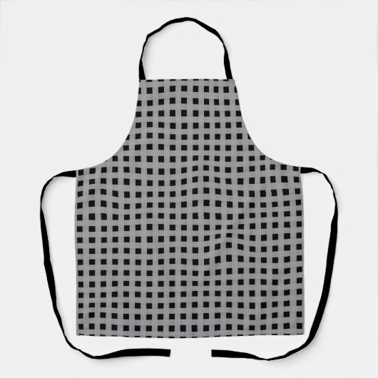 Silber-Schwarz-Gewebe-Muster Schürze (Vorderseite)