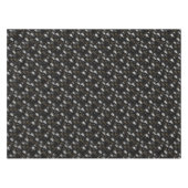 Silber, Schwarz und Gold Weihnachtsbaum und Sterne Tischdecke (Vorderseite (Horizontal))