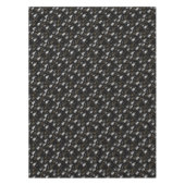 Silber, Schwarz und Gold Weihnachtsbaum und Sterne Tischdecke (Vorderseite)