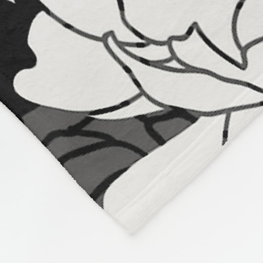 Silber, Schwarz, Weiß 10. Jubiläum Fleecedecke (Ecke)