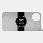 Silber, Schwarz, Weiß mit der Monogramm Case-Mate iPhone Hülle (Rückseite (Horizontal))