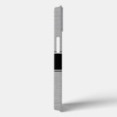 Silber, Schwarz, Weiß mit der Monogramm Case-Mate iPhone Hülle (Rückseite / Rechts)