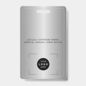 Silber-schwarzes Geschäftsfirmenlogo Mitarbeiterau Ausweis (Rückseite)