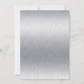 Silber, Schwarzweißstreifen Save the Date (Rückseite)